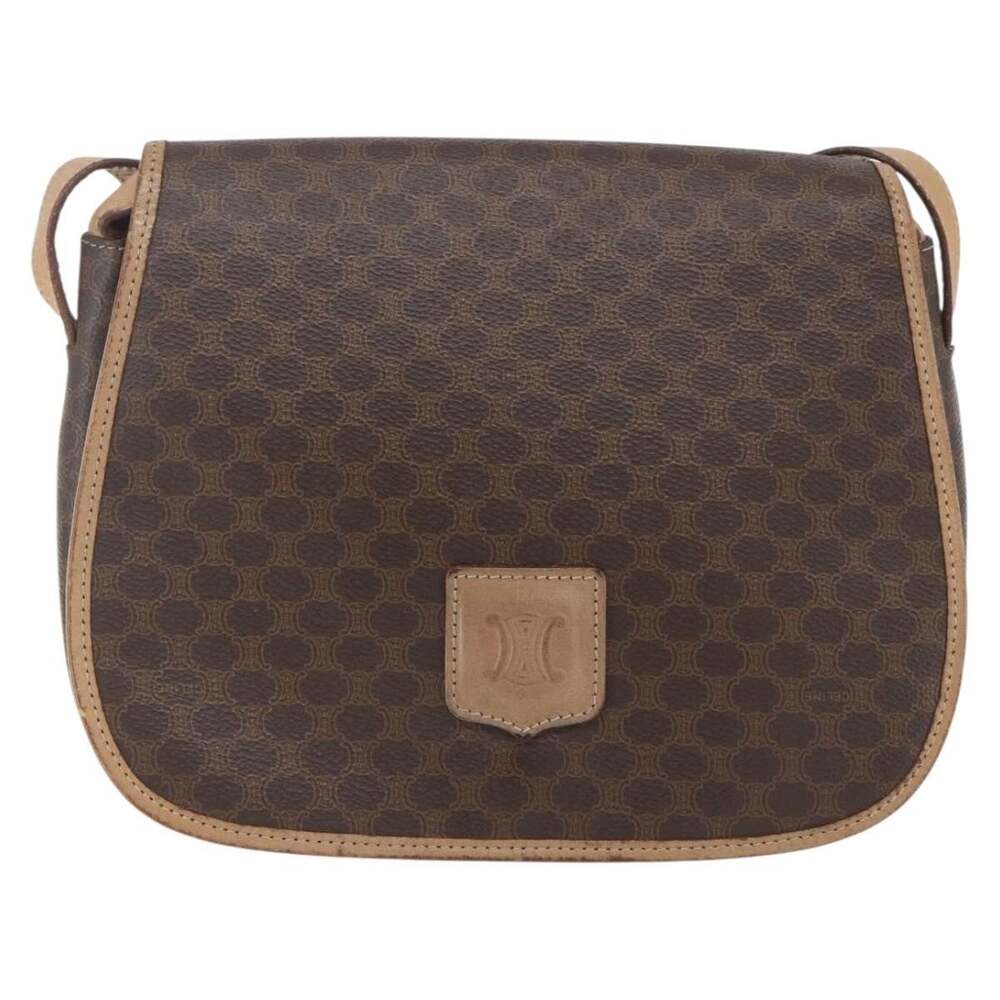 Celine Macadam Shoulder Bag Brown